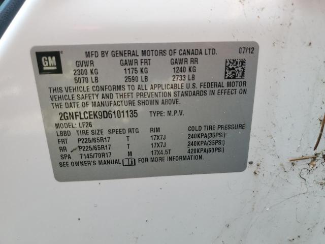 Photo 14 from auction – 2013 CHEVROLET EQUINOX LS with VIN 2GNFLCEK9D6101135