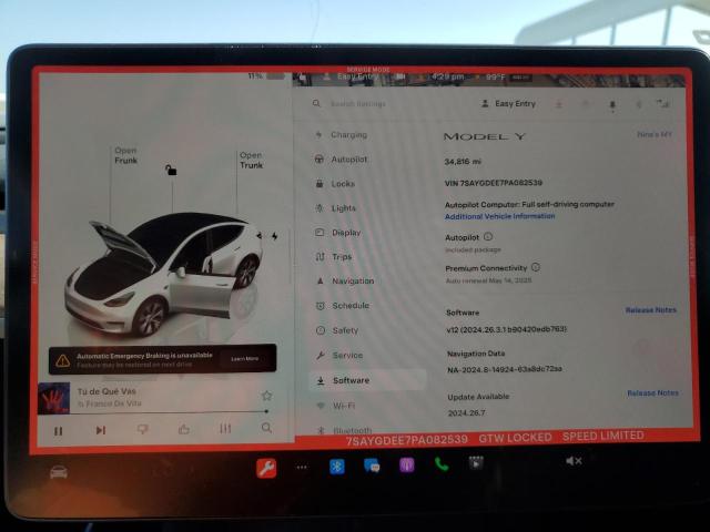 Photo 9 from auction – 2023 TESLA MODEL Y with VIN 7SAYGDEE7PA082539