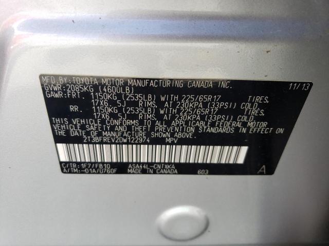 Photo 14 from auction – 2013 TOYOTA RAV4 LE with VIN 2T3BFREV2DW122974