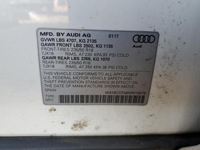 Foto 14 de la subasta – 2017 AUDI Q3 PREMIUM con VIN WA1BCCFS8HR015079