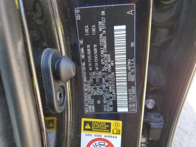 Photo 14 from auction – 2015 TOYOTA HIGHLANDER with VIN 5TDJKRFH1FS152598