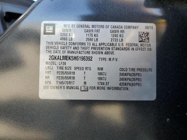 Photo 14 from auction – 2017 GMC TERRAIN SL with VIN 2GKALMEK5H6196392