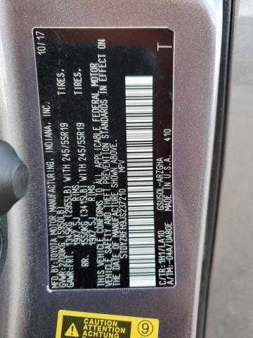 Photo 14 from auction – 2018 TOYOTA HIGHLANDER with VIN 5TDYZRFH9JS237210