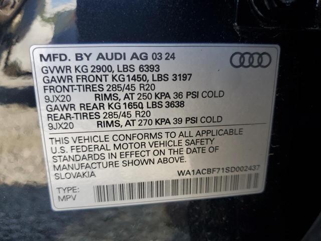 Photo 14 from auction – 2025 AUDI Q7 PREMIUM with VIN WA1ACBF71SD002437