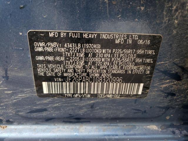 Photo 14 from auction – 2016 SUBARU CROSSTREK with VIN JF2GPABC1G8320996