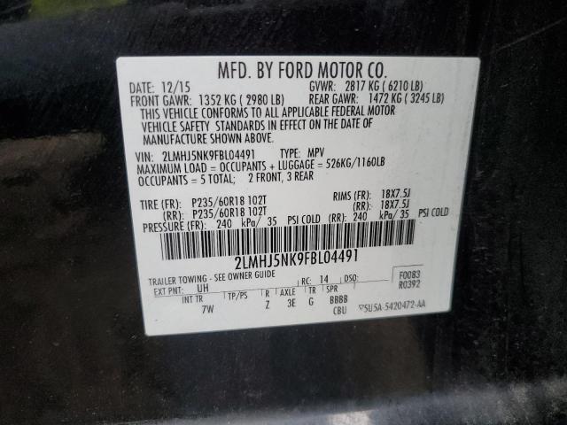 Photo 14 from auction – 2015 LINCOLN MKT with VIN 2LMHJ5NK9FBL04491