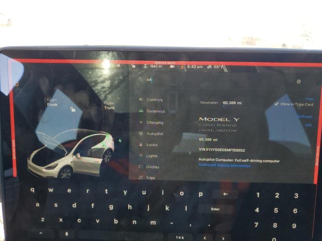 Photo 9 from auction – 2021 TESLA MODEL Y with VIN 5YJYGDEE6MF158652