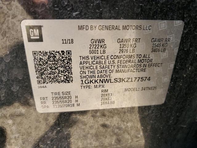 Photo 14 from auction – 2019 GMC ACADIA SLT with VIN 1GKKNWLS3KZ177574