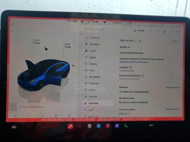 Photo 9 from auction – 2023 TESLA MODEL 3 with VIN 5YJ3E1EA1PF617425