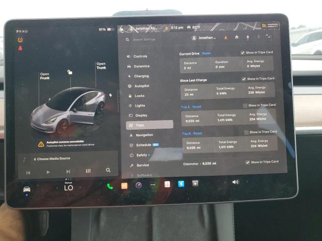 Photo 9 from auction – 2023 TESLA MODEL 3 with VIN 5YJ3E1EA0PF503304