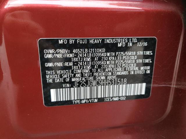 Photo 14 from auction – 2017 SUBARU FORESTER 2 with VIN JF2SJGWC9HH531518