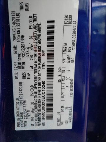 Photo 14 from auction – 2014 FORD ESCAPE SE with VIN 1FMCU0GX5EUC10240