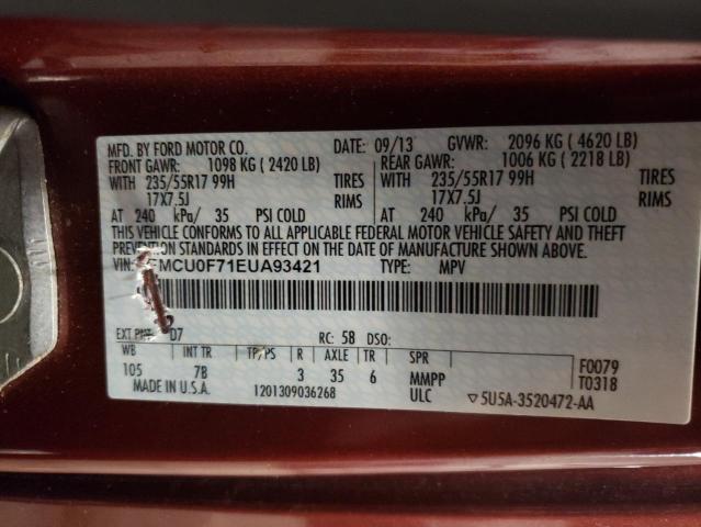 Photo 14 from auction – 2014 FORD ESCAPE S with VIN 1FMCU0F71EUA93421