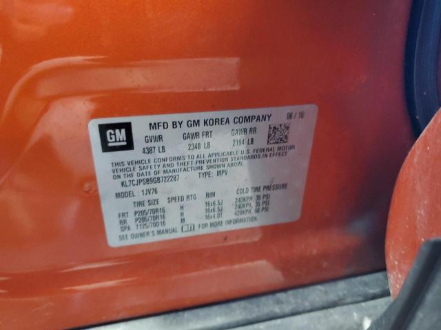 Photo 14 from auction – 2016 CHEVROLET TRAX 1LT with VIN KL7CJPSB9GB722287