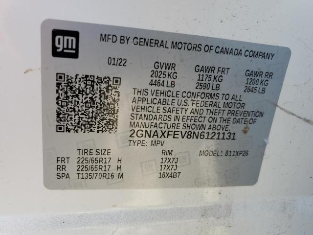 Photo 14 from auction – 2022 CHEVROLET EQUINOX LS with VIN 2GNAXFEV8N6121131