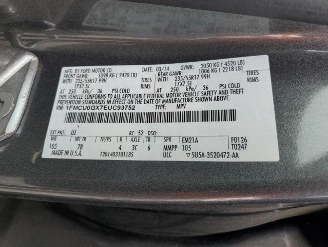 Photo 14 from auction – 2014 FORD ESCAPE SE with VIN 1FMCU0GX7EUC93752