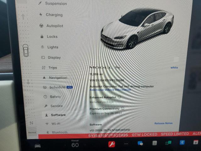 Photo 9 from auction – 2023 TESLA MODEL S with VIN 5YJSA1E51PF522986