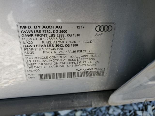 Photo 14 from auction – 2018 AUDI SQ5 PREMIU with VIN WA1A4AFY5J2107816