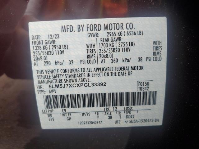 Photo 14 from auction – 2023 LINCOLN AVIATOR RE with VIN 5LM5J7XCXPGL33392
