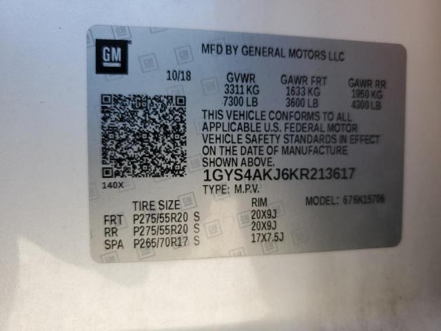 Zdjęcie 14 z aukcji – 2019 CADILLAC ESCALADE z VIN 1GYS4AKJ6KR213617