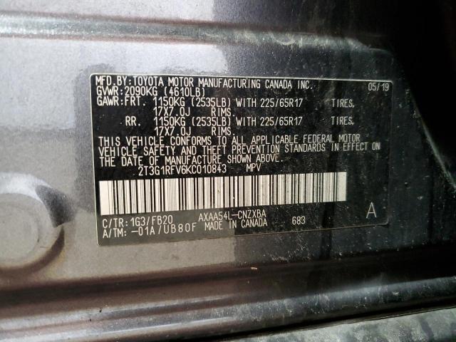 Photo 14 from auction – 2019 TOYOTA RAV4 LE with VIN 2T3G1RFV6KC010843