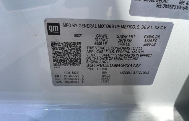 Photo 10 from auction – 2021 GMC SIERRA C15 with VIN 3GTP8CED8MG434737