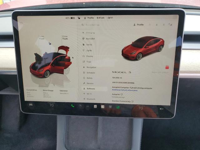 Photo 9 from auction – 2022 TESLA MODEL 3 with VIN 5YJ3E1EA5NF303869