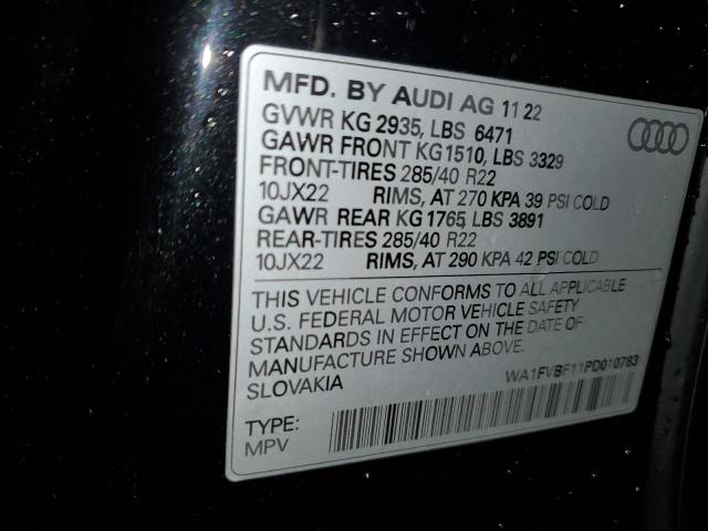 Photo 14 from auction – 2023 AUDI Q8 PRESTIG with VIN WA1FVBF11PD010783