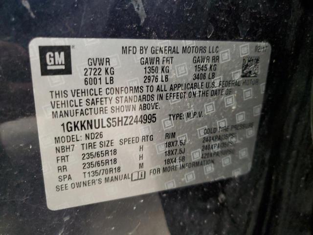 Photo 14 from auction – 2017 GMC ACADIA SLT with VIN 1GKKNULS5HZ244995