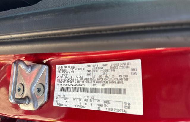 Photo 10 from auction – 2014 FORD ESCAPE SE with VIN 1FMCU9GX2EUD25270