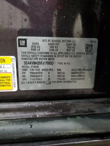 Photo 14 from auction – 2015 BUICK ENCLAVE with VIN 5GAKVBKD5FJ176830