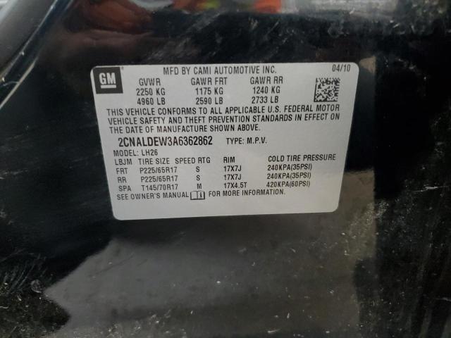 Photo 14 from auction – 2010 CHEVROLET EQUINOX LT with VIN 2CNALDEW3A6362862