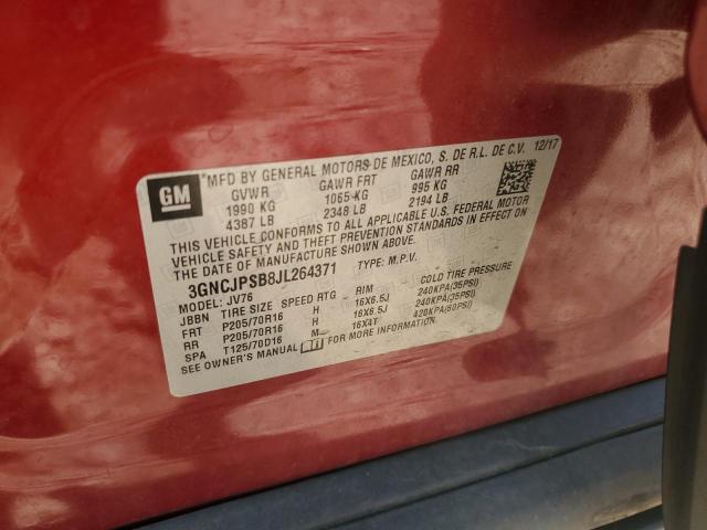 Photo 14 from auction – 2018 CHEVROLET TRAX 1LT with VIN 3GNCJPSB8JL264371