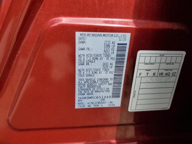 Photo 14 from auction – 2020 NISSAN PATHFINDER with VIN 5N1DR2DM9LC651349