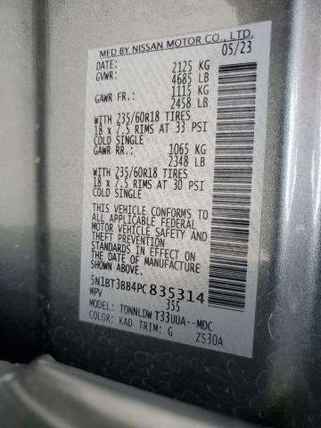 Photo 14 from auction – 2023 NISSAN ROGUE SV with VIN 5N1BT3BB4PC835314