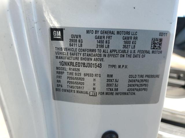 Photo 14 from auction – 2011 CHEVROLET TRAVERSE L with VIN 1GNKRLED7BJ301543