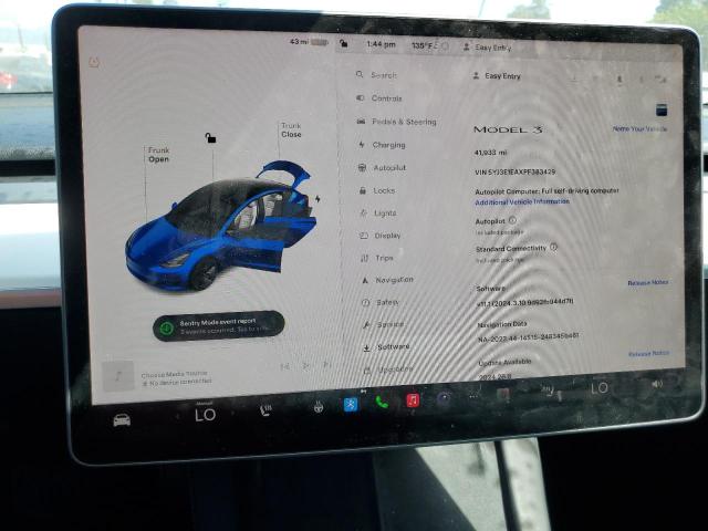 Photo 9 from auction – 2023 TESLA MODEL 3 with VIN 5YJ3E1EAXPF383429