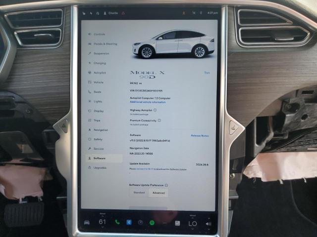 Photo 9 from auction – 2016 TESLA MODEL X with VIN 5YJXCBE24GF003765