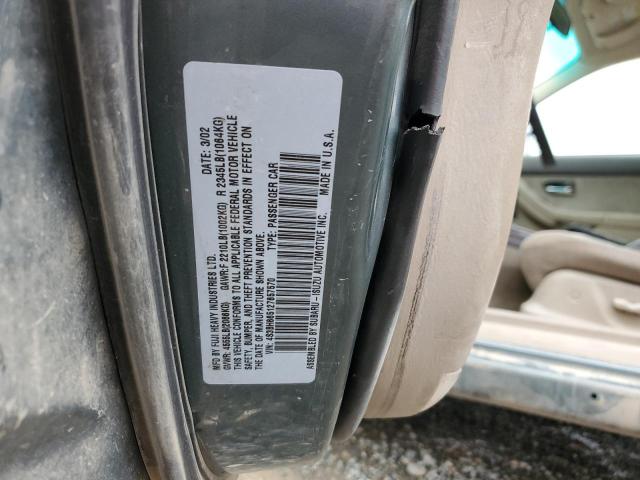 Photo 14 from auction – 2002 SUBARU LEGACY OUT with VIN 4S3BH665127657570
