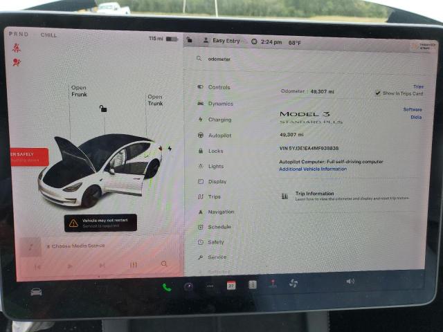 Photo 9 from auction – 2021 TESLA MODEL 3 with VIN 5YJ3E1EA4MF938838