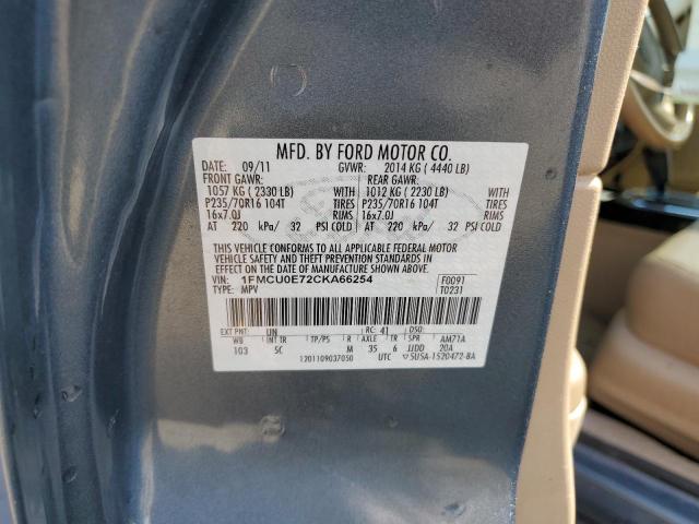 Photo 14 from auction – 2012 FORD ESCAPE LIM with VIN 1FMCU0E72CKA66254