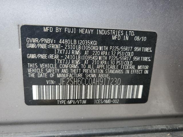 Photo 14 from auction – 2010 SUBARU FORESTER 2 with VIN JF2SH6CC0AH917230
