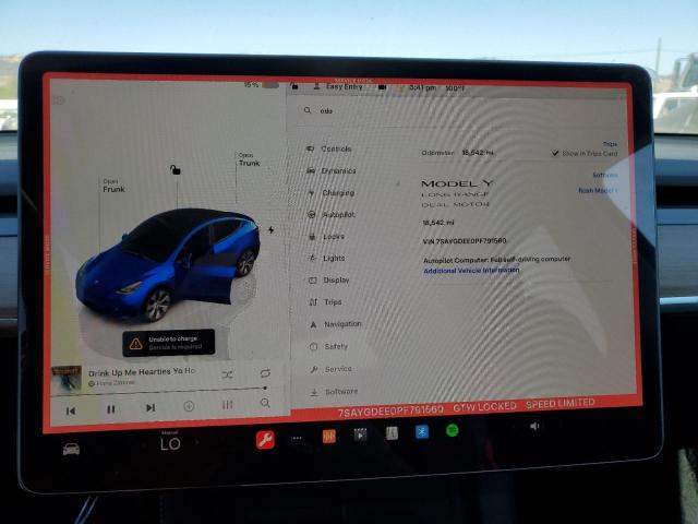 Photo 9 from auction – 2023 TESLA MODEL Y with VIN 7SAYGDEE0PF791560