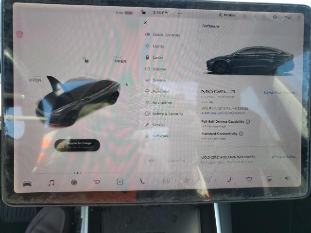 Photo 9 from auction – 2018 TESLA MODEL 3 with VIN 5YJ3E1EA5JF039806