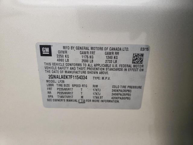 Photo 14 from auction – 2015 CHEVROLET EQUINOX LS with VIN 2GNALAEK7F1154334
