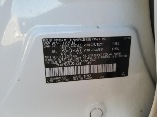 Photo 14 from auction – 2018 TOYOTA RAV4 LE with VIN 2T3ZFREV9JW491258