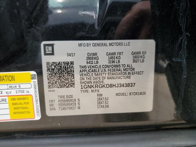 Photo 14 from auction – 2017 CHEVROLET TRAVERSE L with VIN 1GNKRGKD8HJ343837