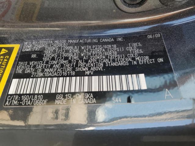 Photo 14 from auction – 2010 LEXUS RX 350 with VIN 2T2BK1BA0AC016118