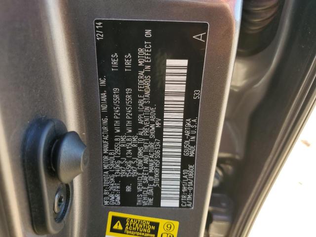 Photo 14 from auction – 2015 TOYOTA HIGHLANDER with VIN 5TDYKRFH5FS061347