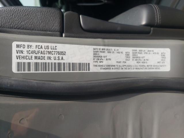 Photo 14 from auction – 2021 JEEP GRAND CHER with VIN 1C4RJFAG7MC776052